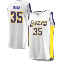 Peter Suder Los Angeles Lakers Youth Fast Break Jersey - Association Edition - White