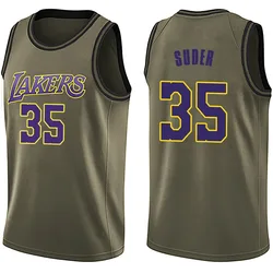 Peter Suder Los Angeles Lakers Youth Swingman Salute to Service Jersey - Green