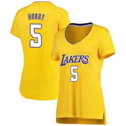 Robert Horry Los Angeles Lakers Women's Fast Break Jersey - Icon Edition - Gold