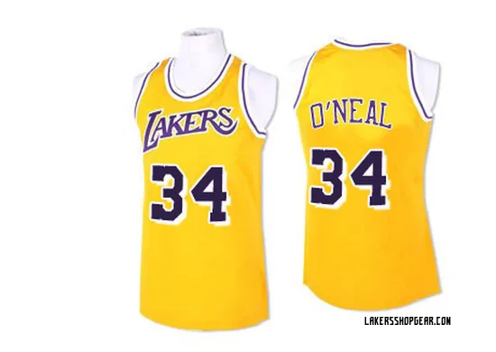 Shaquille O'Neal Los Angeles Lakers Men's Swingman Throwback Jersey - Gold