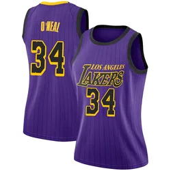 Shaquille O'Neal Los Angeles Lakers Women's Swingman 2018/19 Jersey - City Edition - Purple