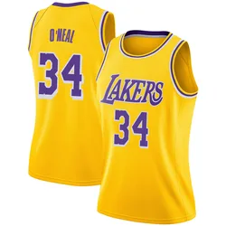 Shaquille O'Neal Los Angeles Lakers Women's Swingman 2018/19 Jersey - Icon Edition - Gold