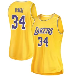 Shaquille O'Neal Los Angeles Lakers Women's Swingman 2018/19 Jersey - Icon Edition - Gold
