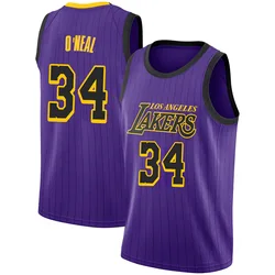 Shaquille O'Neal Los Angeles Lakers Youth Swingman 2018/19 Jersey - City Edition - Purple