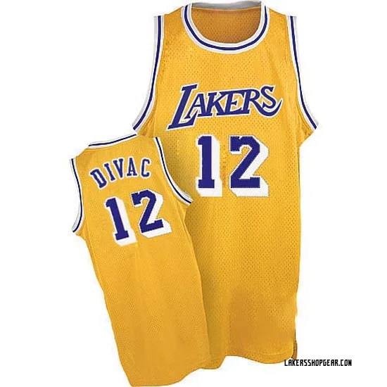 Vlade Divac Los Angeles Lakers Men's Swingman Throwback Jersey - Gold