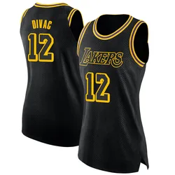 Vlade Divac Los Angeles Lakers Women's Swingman Jersey - City Edition - Black