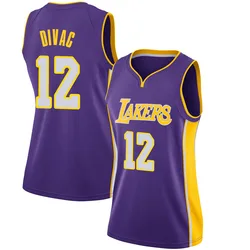 Vlade Divac Los Angeles Lakers Women's Swingman Jersey - Statement Edition - Purple
