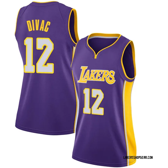 Vlade Divac Los Angeles Lakers Women's Swingman Jersey - Statement Edition - Purple